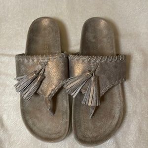 Unique gold and silver sandals